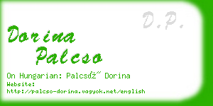 dorina palcso business card